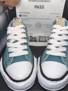 Size 43 EU - Maison Mihara Yasuhiro Peterson OG Sole Low Blue Canvas, A01FW702